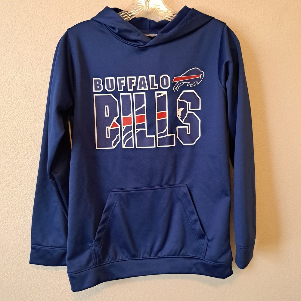 Buffalo Bills NFL Youth Royal Blue Performance Hoodie Sweatshirt Kids Boys Girls